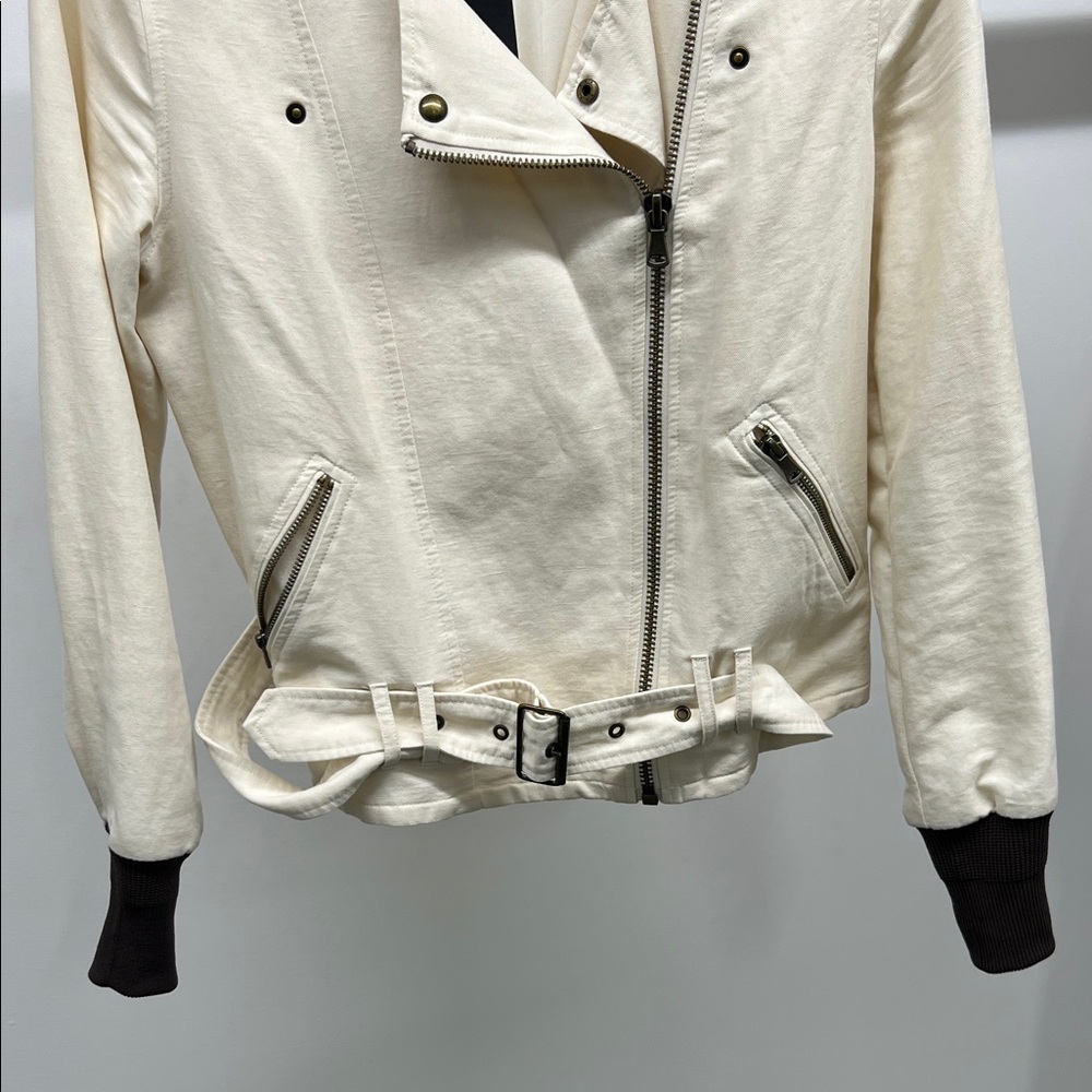 PAIGE Cream Belted Jacket - Picture 3 of 7